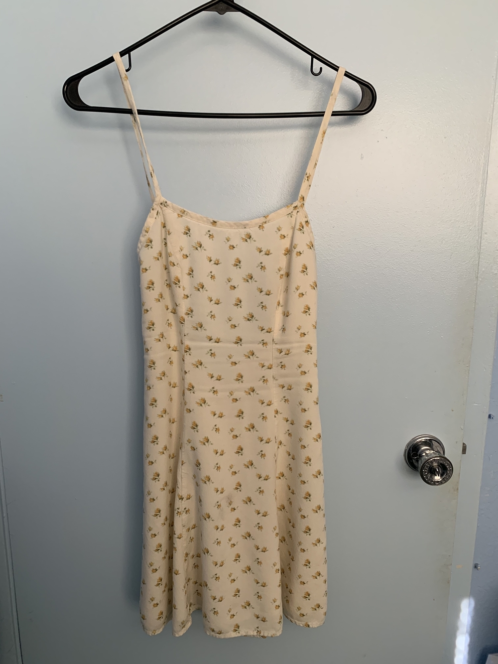 Denim & Supply Ralph Lauren Cream Mini Dress with Yellow Floral Print
